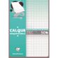 Bloc de 50 feuilles calques satin Clairefontaine A4 90 - 95g