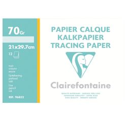 Pochette 12 calques satin Clairefontaine A4 70 - 75g