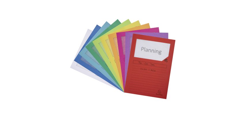 Cartelline a ''L'' Exacompta 50100E A4 cartoncino assortiti 100 unità