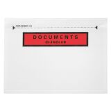 Pochette porte-document autoadhésive plastique 162 x 114 mm - Carton de 1000