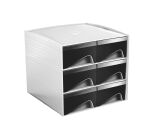 Mini module de rangement plastique Cep My Cube 6 tiroirs noirs