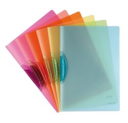 Dossier de presentación con clip Leitz color Clip 22 x 31 cm capacidad 30 hojas colores surtidos
