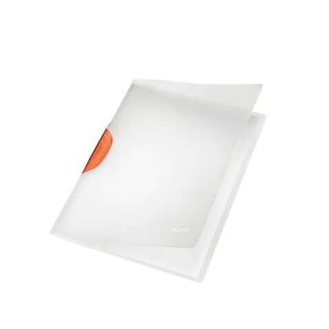 Farblose Klemmmappen colorclip - mit orangem Clip