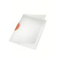 Farblose Klemmmappen colorclip - mit orangem Clip