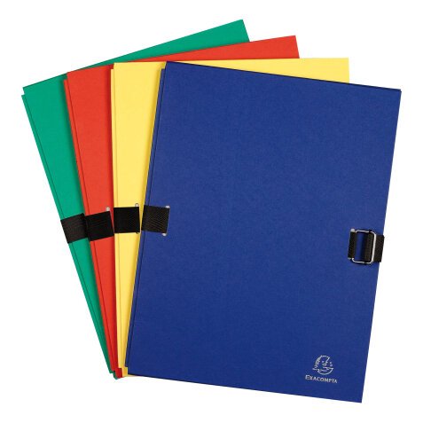 Classic expandable folders with flap, assorted colours