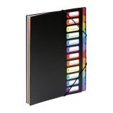 Carpeta clasificadora plástico Viquel Rainbow con fuelle 12 divisiones negro