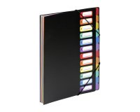 Carpeta clasificadora plástico Viquel Rainbow con fuelle 12 divisiones negro