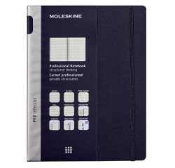 Notitieboekje Moleskine professioneel sterk 19 x 25 cm ivoor gelijnd 192 pagina's