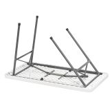 Table multi-usages pliante d'extérieure grise L 122 x P 61 cm