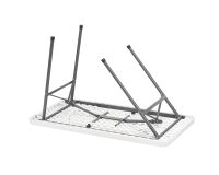 Table multi-usages pliante d'extérieure grise L 122 x P 61 cm