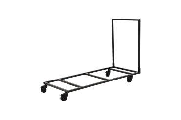 Chariot de rangement noir pour tables pliables