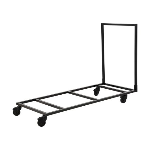 Chariot de rangement noir pour tables pliables