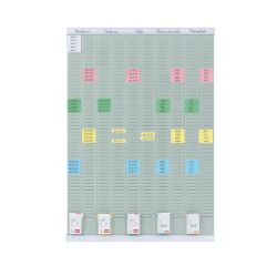 Planificador de oficina con tarjetas T Nobo - 10 columnas