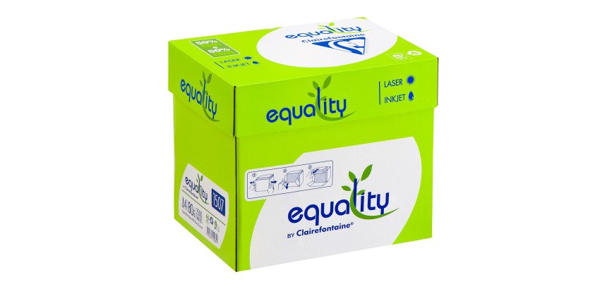 Papier recyclé A4 blanc 80 g Clairefontaine Equality - Boîte de 2500 feuilles