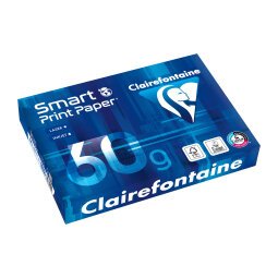 Riemen Papier geringes Papiergewicht Clairefontaine Smart Print A4 60 g - 500 Blatt - weiß