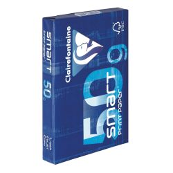 Papier A4 weiß mit geringem Gewicht 50 g Clairefontaine Smart Print - Riemen von 500 Blatt