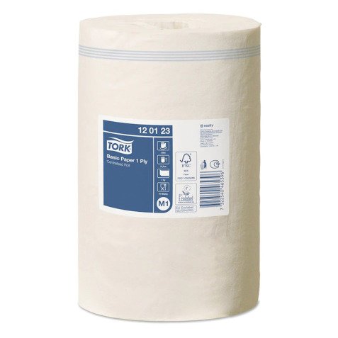 Tork Wiping Paper Rolled White 1 Ply 120123 11 Rolls of 310 Sheets