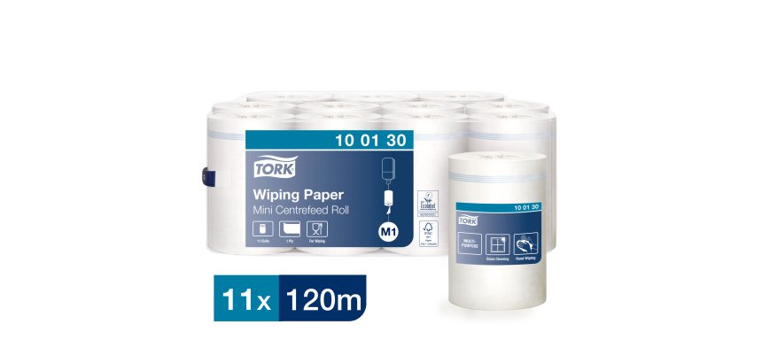 Bobine d'essuyage à dévidage central Tork Advanced 415 Mini blanche - lot de 11