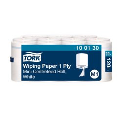 Bobine d'essuyage à dévidage central Tork M1 Advanced 415 Mini blanche - Colis de 11