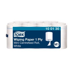 Bobine d'essuyage à dévidage central Tork Advanced 415 Mini blanche - lot de 11