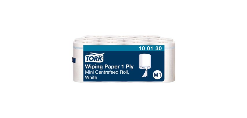 Bobine d'essuyage à dévidage central Tork M1 Advanced 415 Mini blanche - Colis de 11