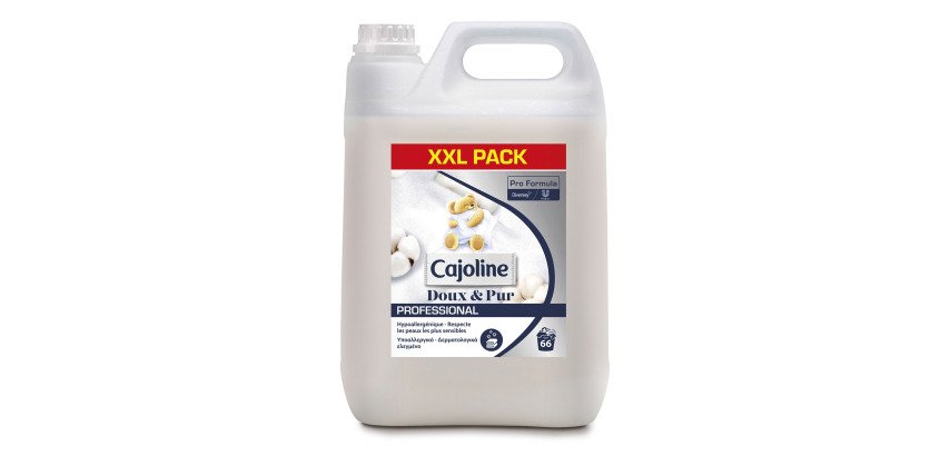 Cajoline professional soft and pure fabric softener - 66 washes - 5 L container