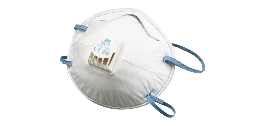 Masque protection 3M 8822 FFP2 avec soupape - boîte de 10