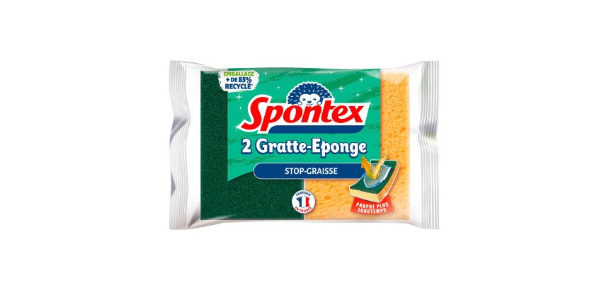 Eponge antibactérienne Spontex - paquet de 2