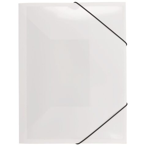 Chemise à élastique 3 rabats plastique personnalisable Viquel - Essentiel Recycle - 24 x 32 cm dos 1,5 cm blanche