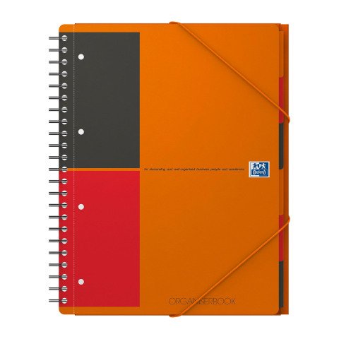 Cuaderno espiral Oxford International Organiserbook A4+ 24 x 32 cm - rayado - 160 páginas