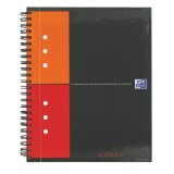 Cahier spirale Oxford International Notebook 17 x 22 cm - petits carreaux - 160 pages