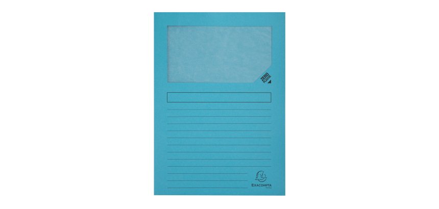 Dossierpochettes avec fenêtre FOREVER A4 papier 130 g couleur Exacompta - Boîte de 100