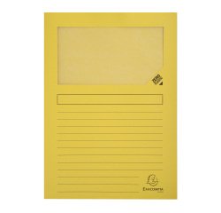 Subcarpetas recicladas con ventanilla ZERO plastic A4 130 g Exacompta - Paquete de 100