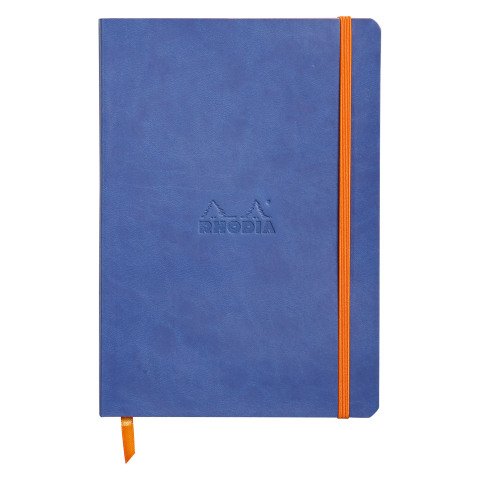 Libreta blanda Rhodiarama rayada - 14,8 x 21 cm - 160 páginas azul