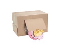 Paño de algodón fino de color surtido - Caja de 9,5 kg