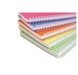 Cahier spirales Clairefontaine Linicolor - A4 21 x 29,7 cm - grands carreaux - 180 pages