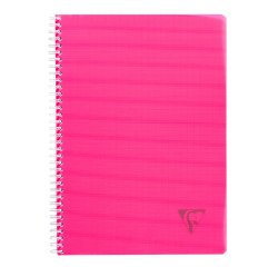 Cahier spirale Clairefontaine Linicolor A4 21 x 29,7 cm grands carreaux 180 pages