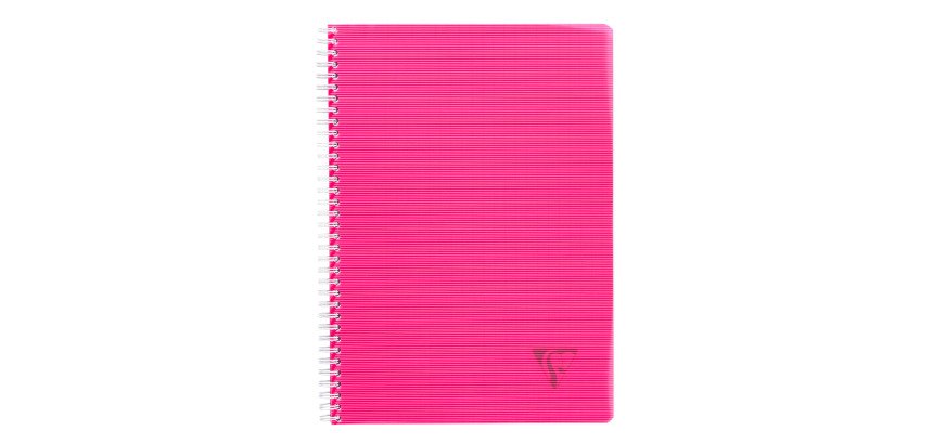 Cahier spirales Clairefontaine Linicolor - A4 21 x 29,7 cm - grands carreaux - 180 pages