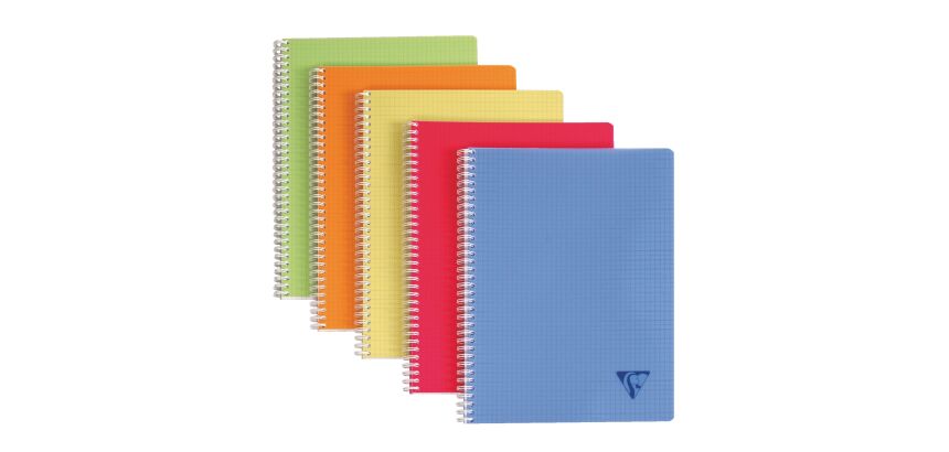 Cahier spirale Clairefontaine Linicolor A4 21 x 29,7 cm petits carreaux 100 pages