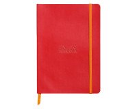 Carnet broché souple Rhodiarama rouge 14,8 x 21 cm - point DOT - 160 pages