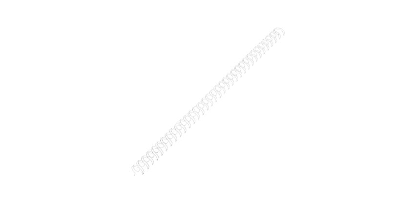 Baguette reliure anneaux métal 7.9 mm couleur - Boîte de 100