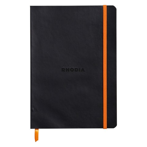 Libreta de tapa blanda Rhodiarama point DOT - 14,8 x 21 cm negro