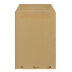 Pochette kraft milleraies brun 162 x 229 mm Bruneau 90 g sans fenêtre - Boîte de 500