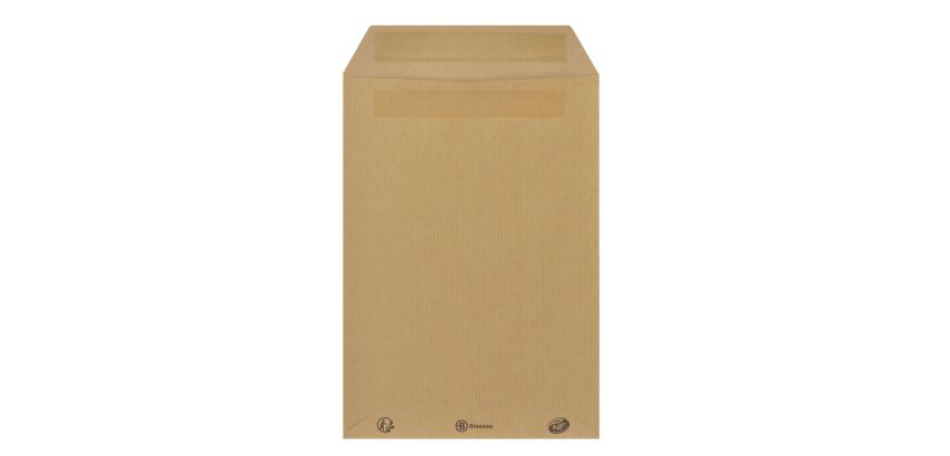 Bruneau - Pochette kraft milleraies brun 176 x 250 mm 90 g sans fenêtre - Boîte de 500
