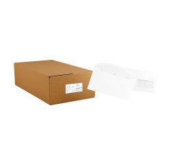 Sobre para plegado automático 115 x 225 mm La Couronne 80 g con ventana 45 x 100 mm blanco - Caja de 1000