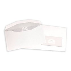 Enveloppe pour mise sous pli automatique 115 x 225 mm La Couronne 80 g avec fenêtre 45 x 100 mm blanche - Boîte de 1000