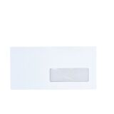 Enveloppe 110 x 220 mm La Couronne 80g met venster 35 x 100 mm wit - Doos van 500