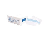 Sobre 110 x 220 mm La Couronne 80 g con ventana 35 x 100 mm blanco - Caja de 500
