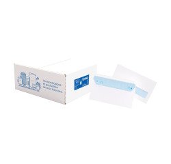Sobre 110 x 220 mm La Couronne 80 g con ventana 35 x 100 mm blanco - Caja de 500