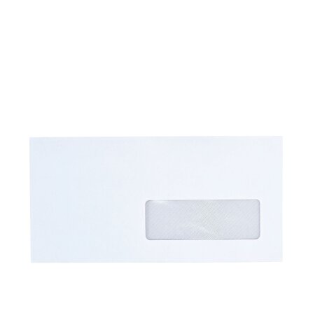 Enveloppe 110 x 220 mm La Couronne 80 g avec fenêtre 35 x 100 mm blanche - Boîte de 500